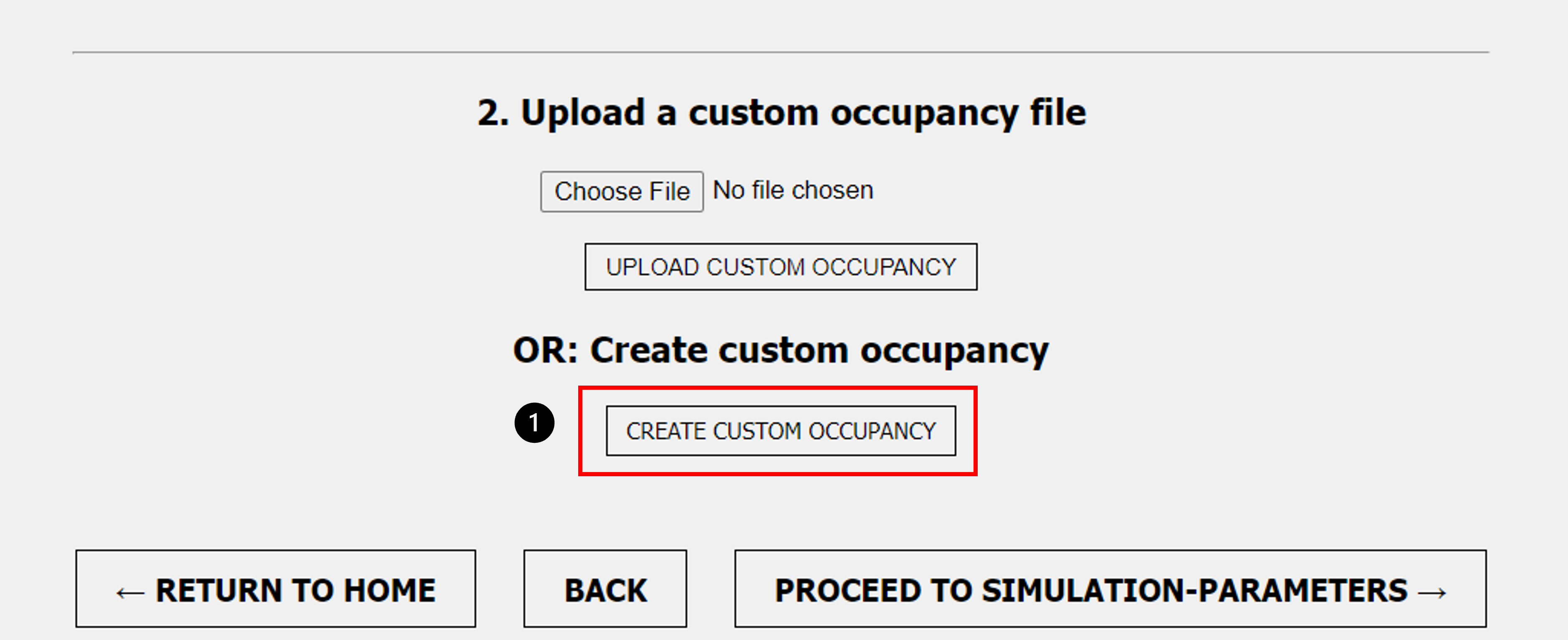 Occupancy create custom occupancy