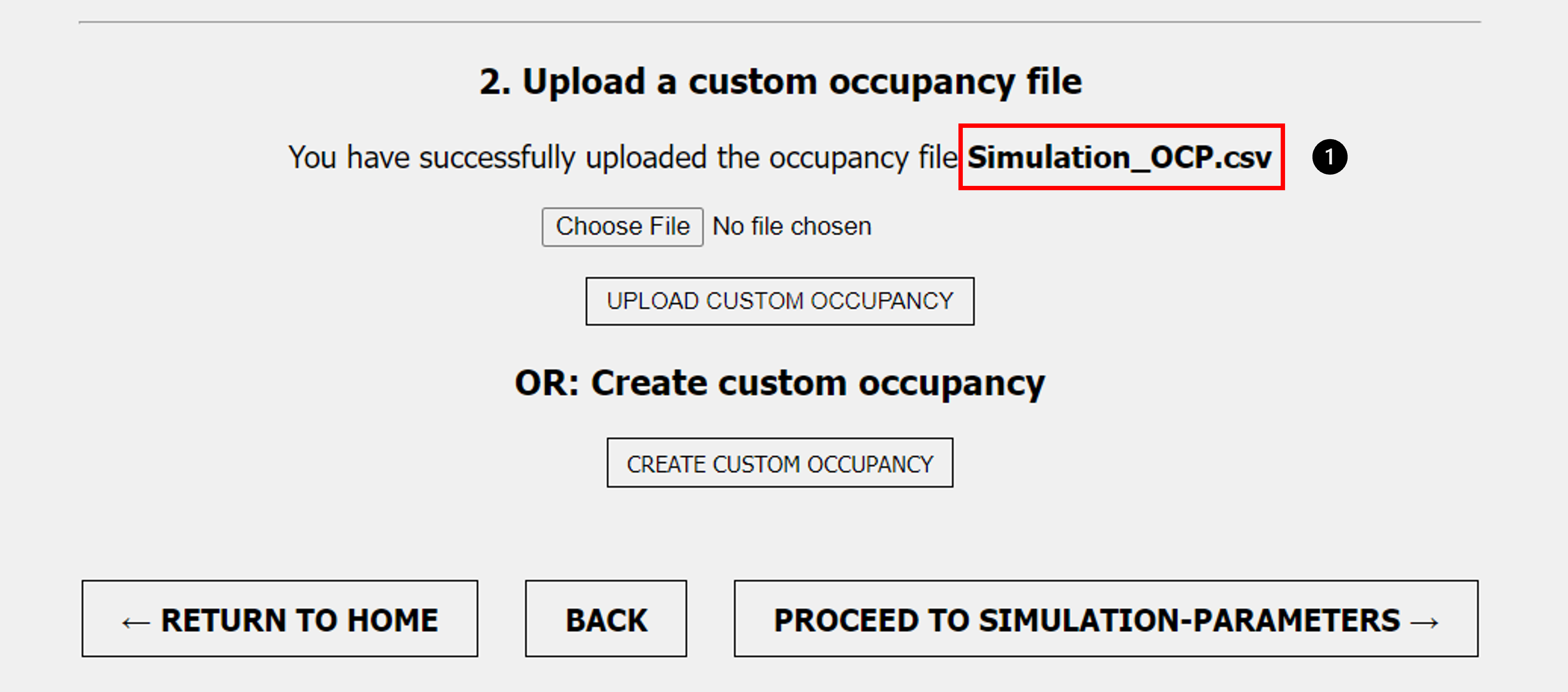 Custom Occupancy filename